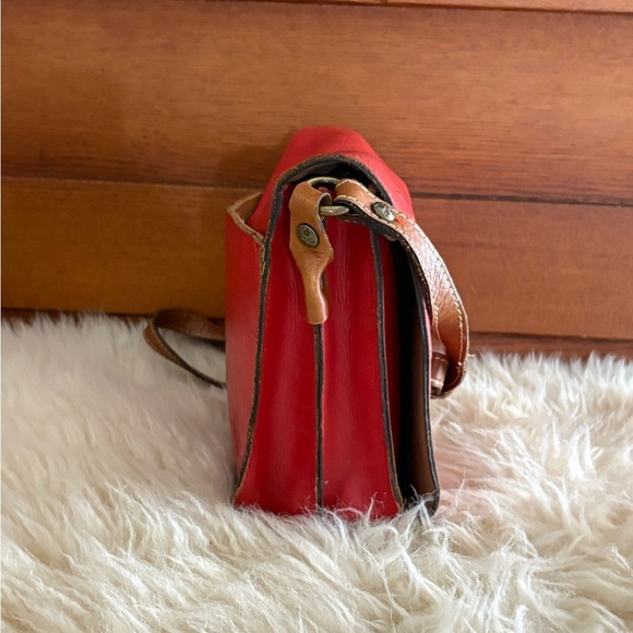 Patricia Nash Raspberry Leather Floral Embossed Crossbody Bag - Picture 7 of 9